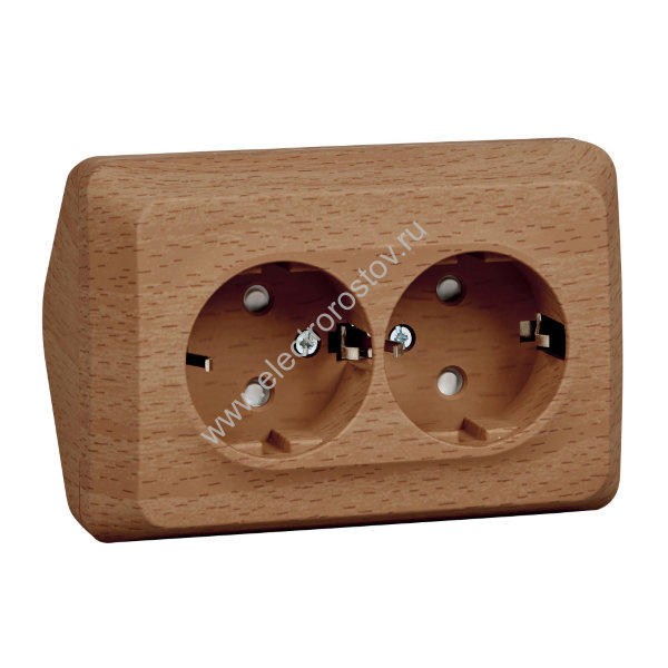 Этюд Бук Розетка 2-ая угловая с/з со шторками Schneider Electric