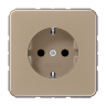 CD 500 Светлая бронза Розетка с/з безвинт. зажим JUNG