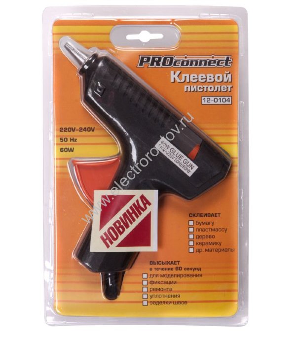 Пистолет клеевой 80Вт с подставкой EGG