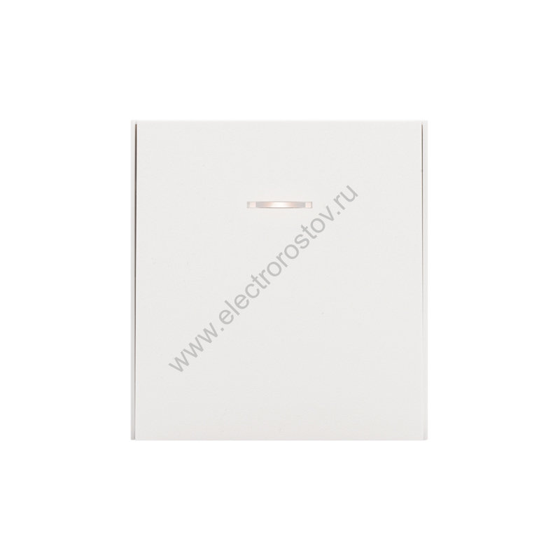 KRANZ STRONG Выключатель 1 кл с подсветкой 10А с/у жемчуг, с 1-пост. рамкой