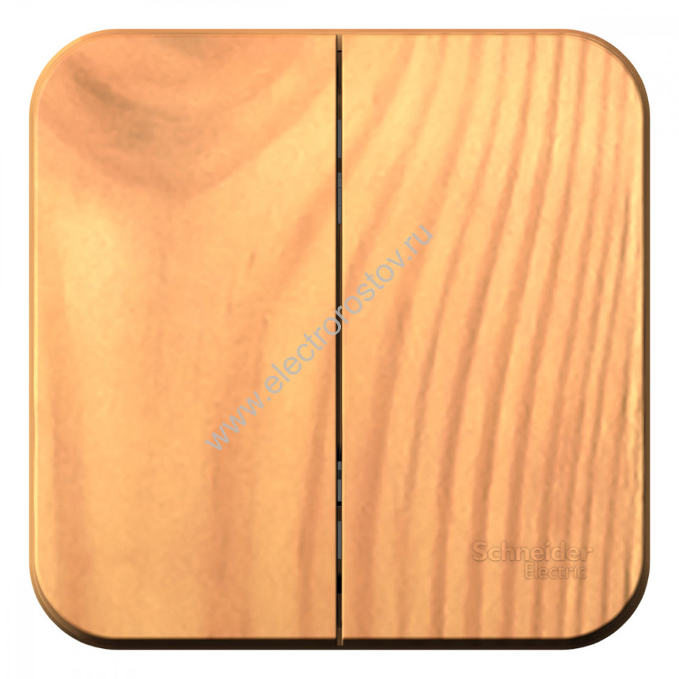 Blanca наруж Ясень Выключатель 2-клавишный 10А, 250B, изолир. пластина Schneider Electric