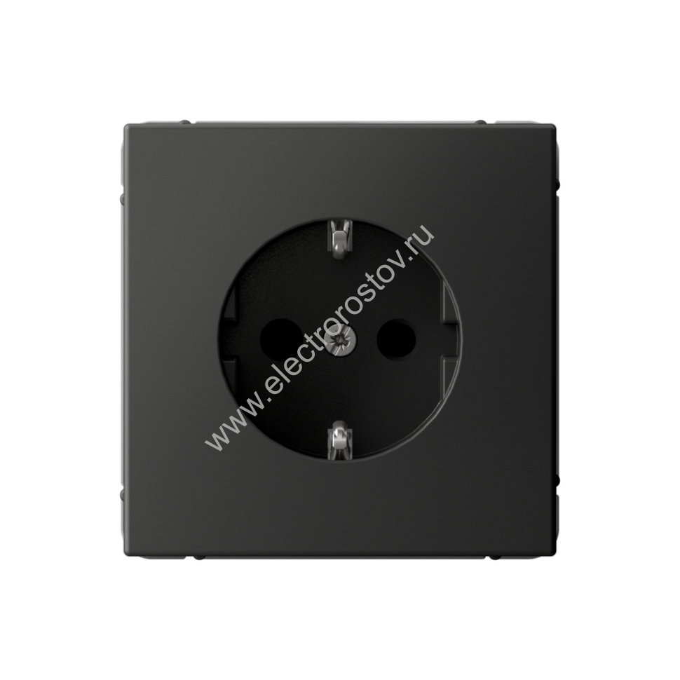 Systeme Electric ArtGallery Базальт Розетка с заземлением со шторками, 16А, механизм