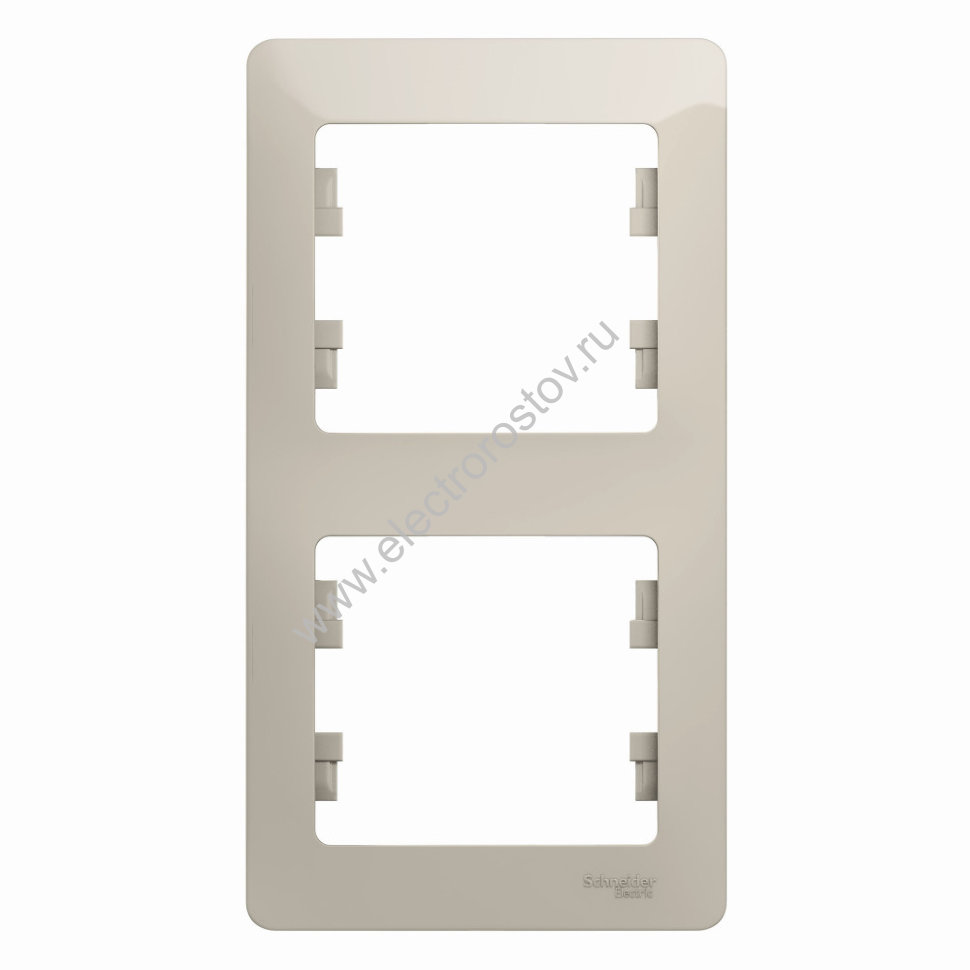 Glossa Молочный Рамка 2-ая вертикальная Schneider Electric