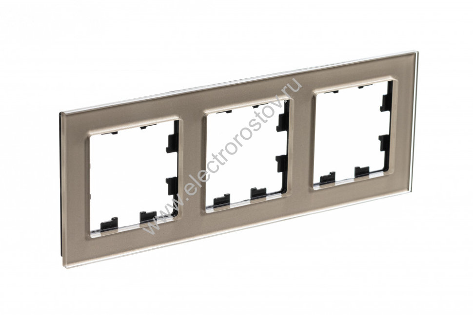 AtlasDesign Nature Стекло шампань Рамка 3-ая Schneider Electric