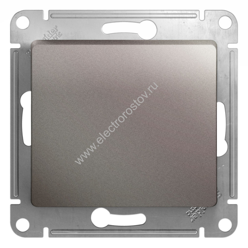 Glossa Платина Выключатель 1-клавишный кнопочный Schneider Electric