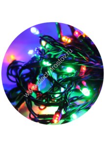 Гирлянда светодиодная 140LED зел. провод 12.8м (11.3+1.5) 8 режимов мигания IP20 мультиколор Космос