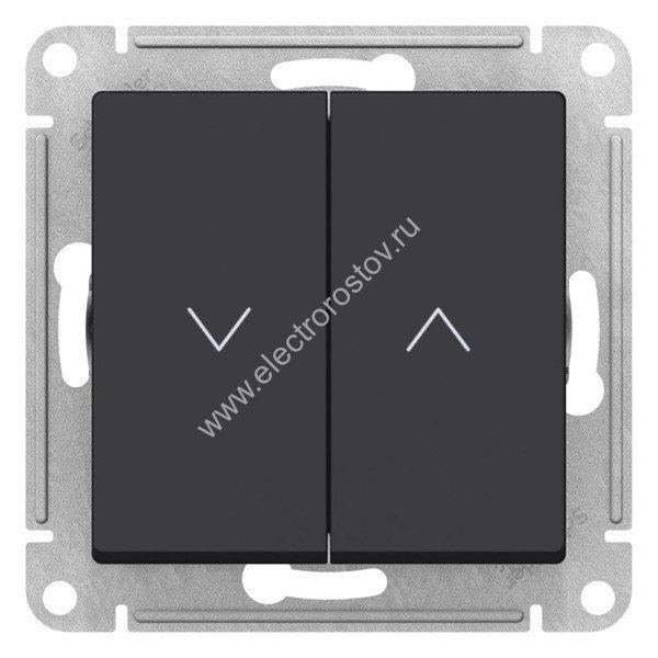 AtlasDesign Карбон Выключатель жалюзи Schneider Electric