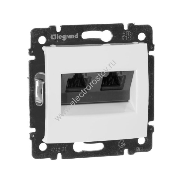 Valena Белый Розетка комп(RJ45) 2-ая 5 кат UTP Legrand