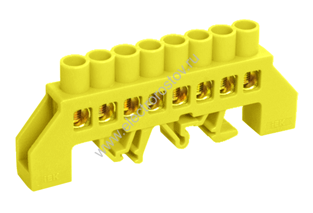 Шина "PE" нулевая в изоляторе на DIN-рейку 8х12мм 8 групп IEK