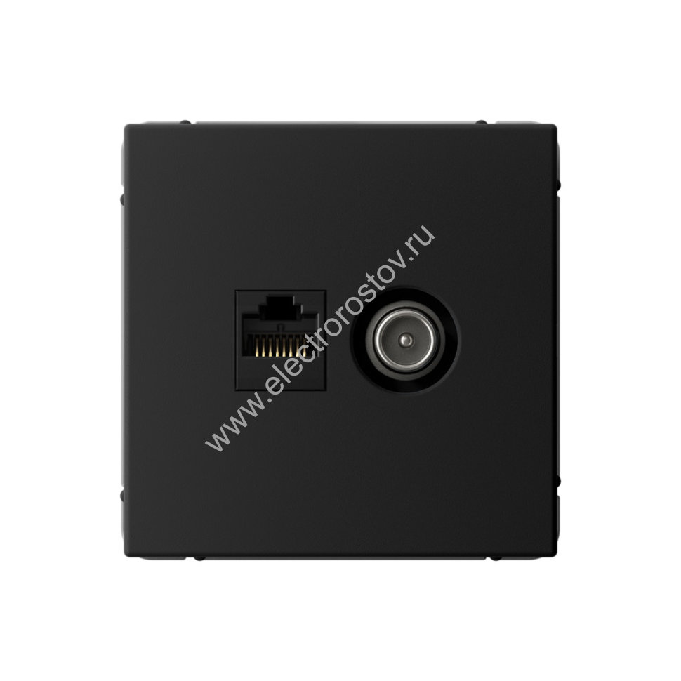 Systeme Electric ArtGallery Карбон Розетка двойная ТВ + компьютерная RJ45, кат. 5Е