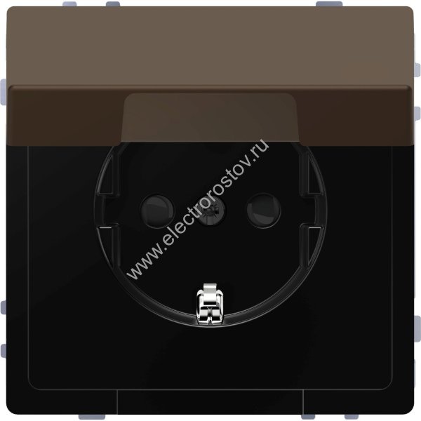 Merten D-Life Мокко Розетка 16А с/з и крышкой IP20 Schneider Electric