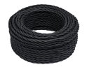 Витой провод 2*2,5, черный, матовый 50м