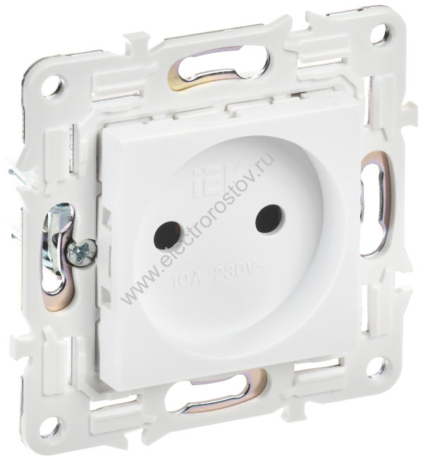 IEK SKANDY Арктический белый Розетка б/з 10А SK-R02W