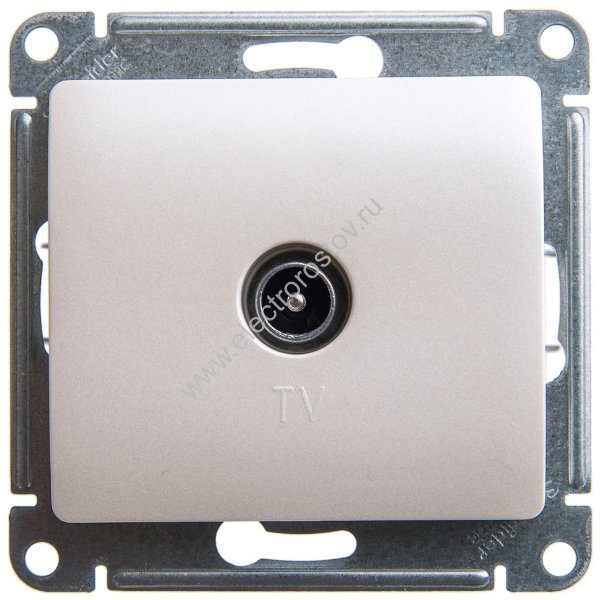 Glossa Перламутр Розетка TV механизм Schneider Electric