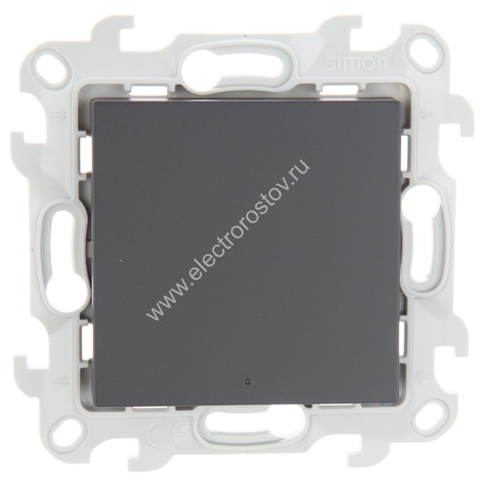 Simon 24 Графит Переключатель 1-клавишный с подсветкой Simon