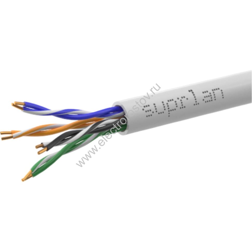 Кабель UTP витая пара, кат. 5e 4 пары Медь (Уп 305м) 4х2х0.46 Standart Suprlan