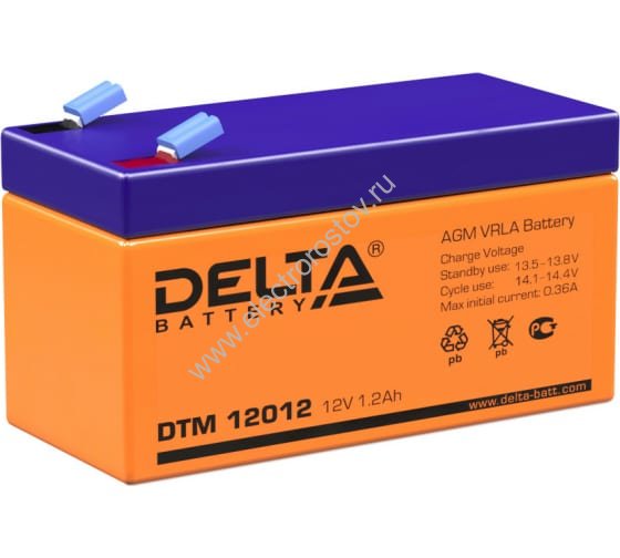 Аккумулятор 12В/1,2 А/ч DELTA