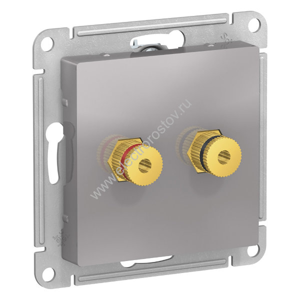AtlasDesign Алюминий Аудиорозетка двухместная Schneider Electric