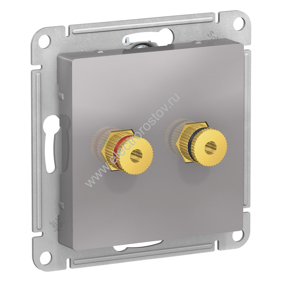 AtlasDesign Алюминий Аудиорозетка двухместная Schneider Electric