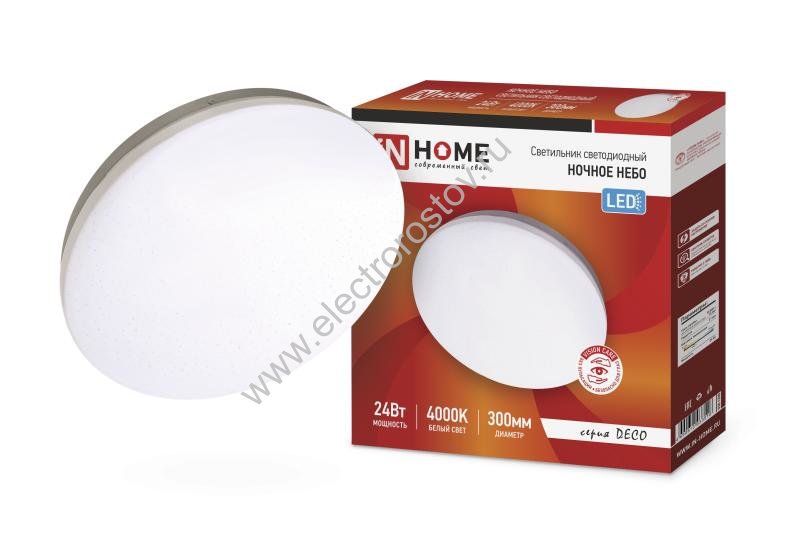 Светильник светодиодный "НОЧНОЕ НЕБО" 24W 4000K 1560Лм 300x55 INHOME