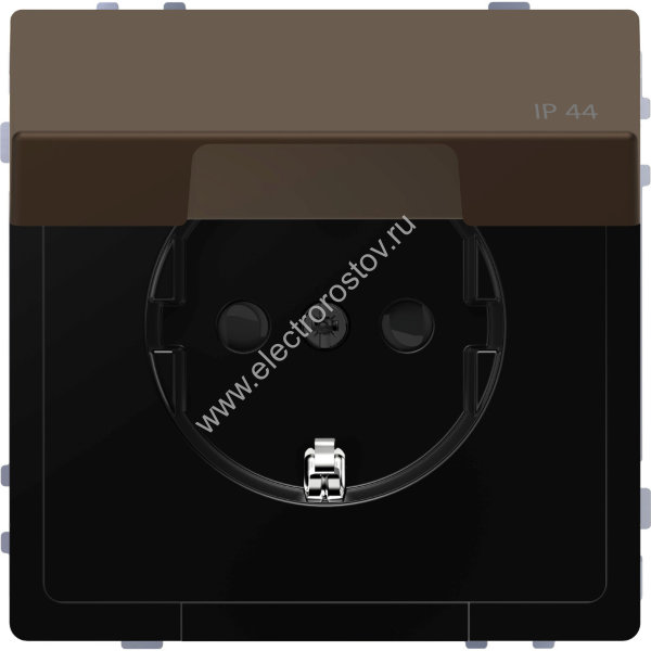 Schneider Electric Merten D-Life Мокко Розетка 16А с/з и крышкой IP44