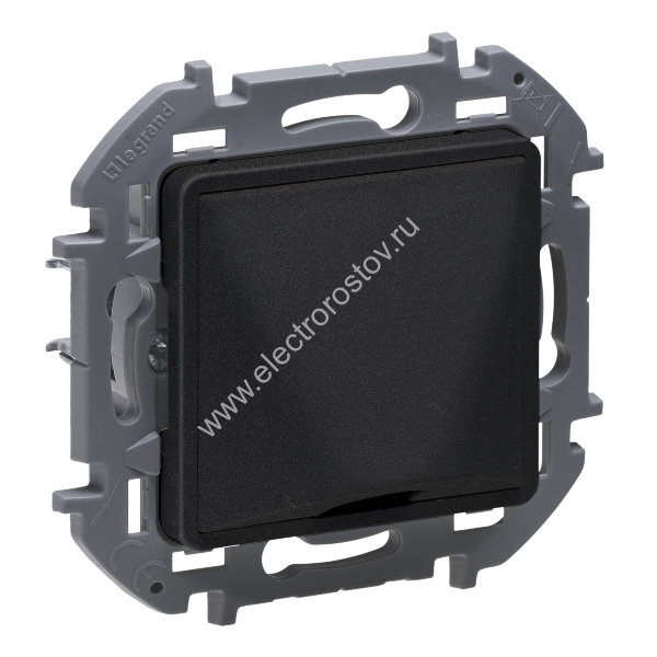 INSPIRIA Антрацит Вывод кабеля с зажимом для крепления Legrand