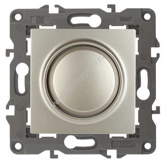 Elegance Шампань Светорегулятор поворотно-нажимной 400ВА ЭРА