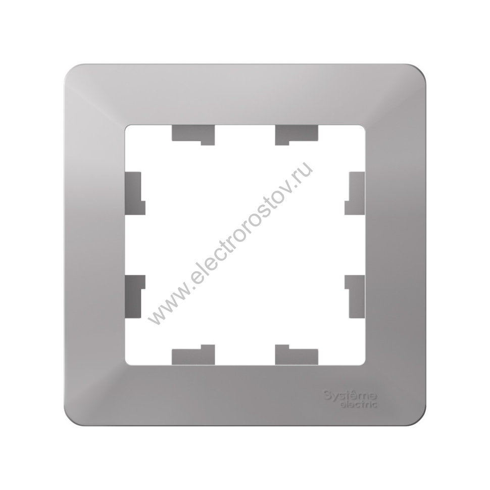 Systeme Electric AtlasDesign Air Алюминий/дымчатый черный Рамка 1-ая