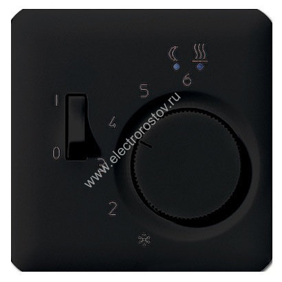 CD 500 Черный Накладка регулятора теплого пола (мех.FTR231U) JUNG