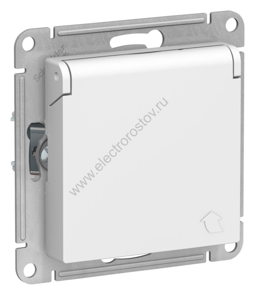 AtlasDesign Лотос Розетка 1-ая с/з, со шторками, с крышкой Schneider Electric