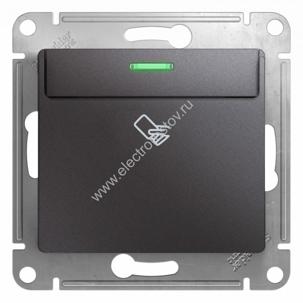 Glossa Графит Выключатель карточный Schneider Electric