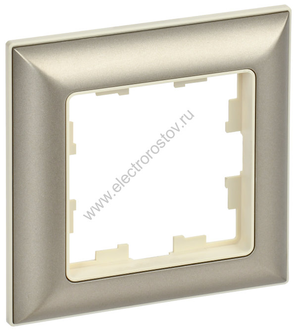 IEK BRITE DECOR Шампань/беж 3D-форма Рамка 1-м РУ-1-Бр