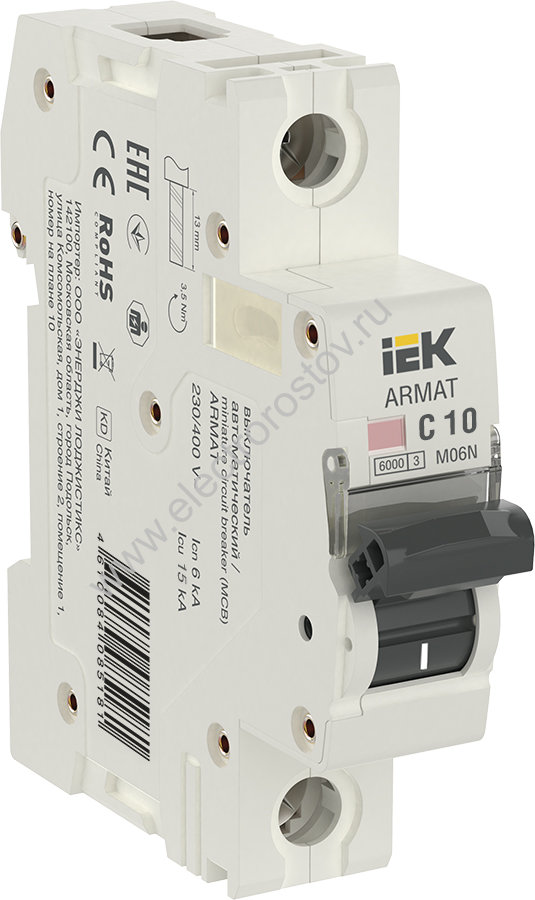 IEK ARMAT Автоматический выключатель M06N 1P C 10А