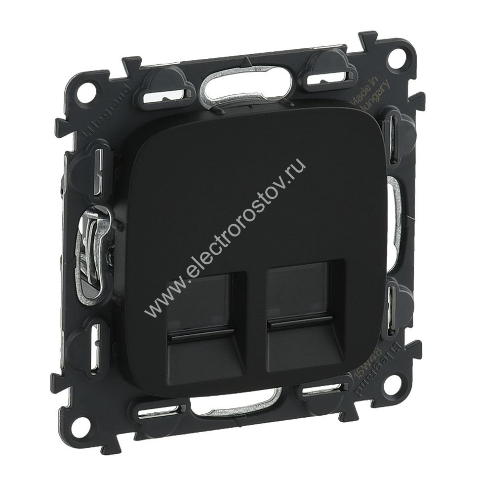 Valena Allure Антрацит Розетка инт. (RJ45) 2-ая 6 кат UTP Legrand