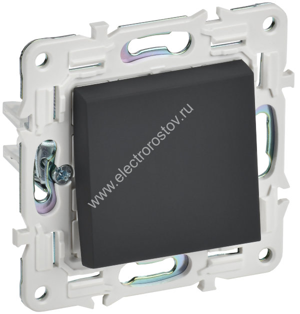 IEK SKANDY Графит Выключатель 1-клавишный проходной 10А SK-V02G