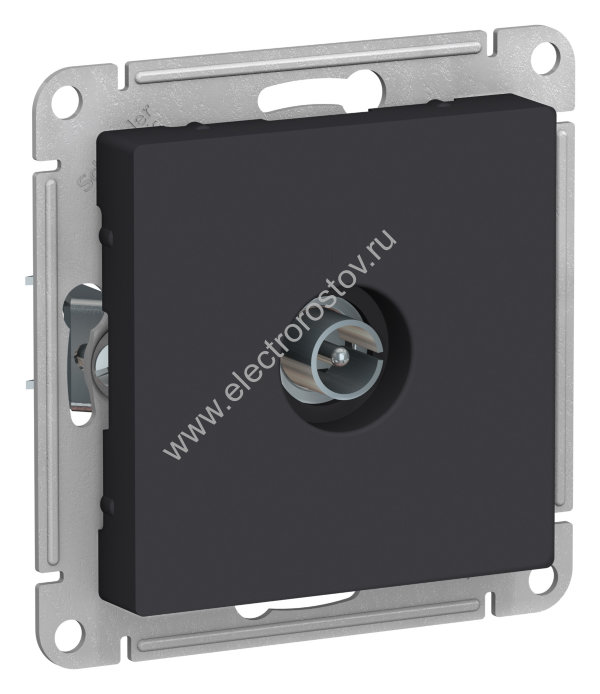 AtlasDesign Карбон Розетка антенная одиночная TV коннектор Schneider Electric