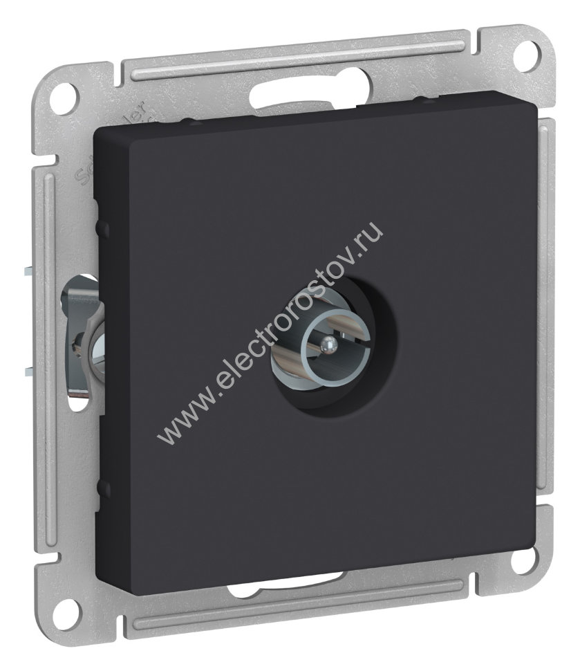 AtlasDesign Карбон Розетка антенная одиночная TV коннектор Schneider Electric