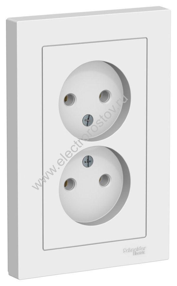 AtlasDesign Лотос Розетка 2-ая без заземления, в сборе Schneider Electric