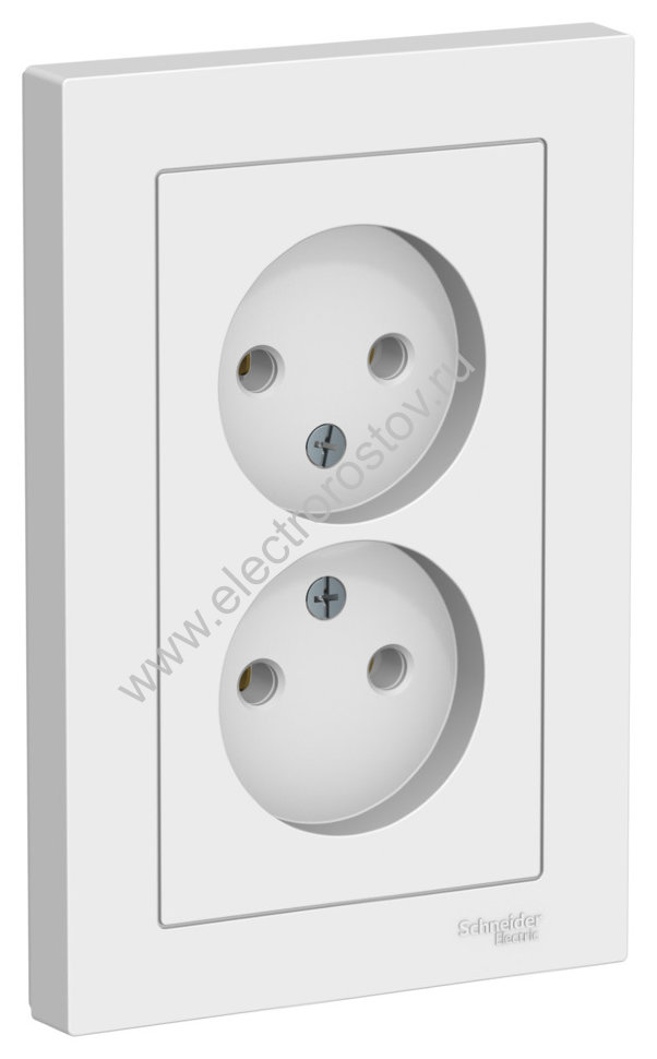 AtlasDesign Лотос Розетка 2-ая без заземления, в сборе Schneider Electric