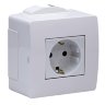 DKC Коробка в сборе с силовой розеткой, белая