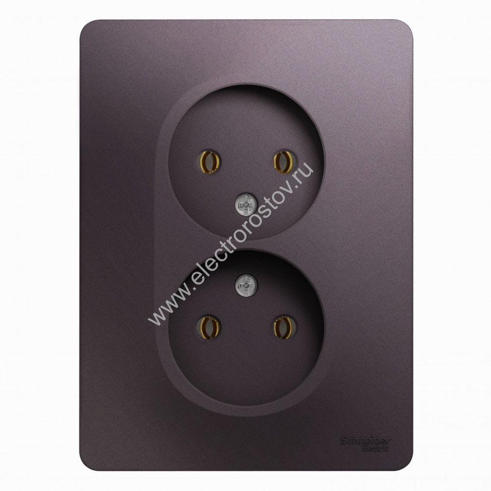Glossa Сиреневый туман Розетка 2-ая б/з Schneider Electric