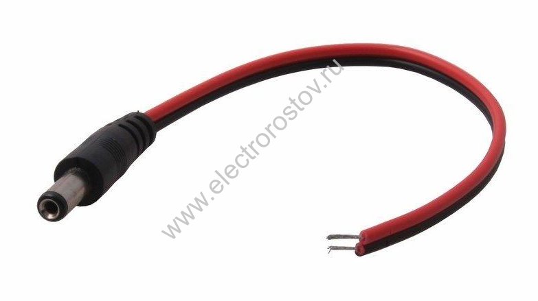 Разъем (папа) питания, с кабелем 20см под пайку RIPO