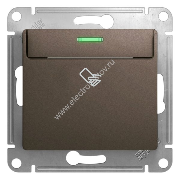 Glossa Шоколад Выключатель карточный Schneider Electric