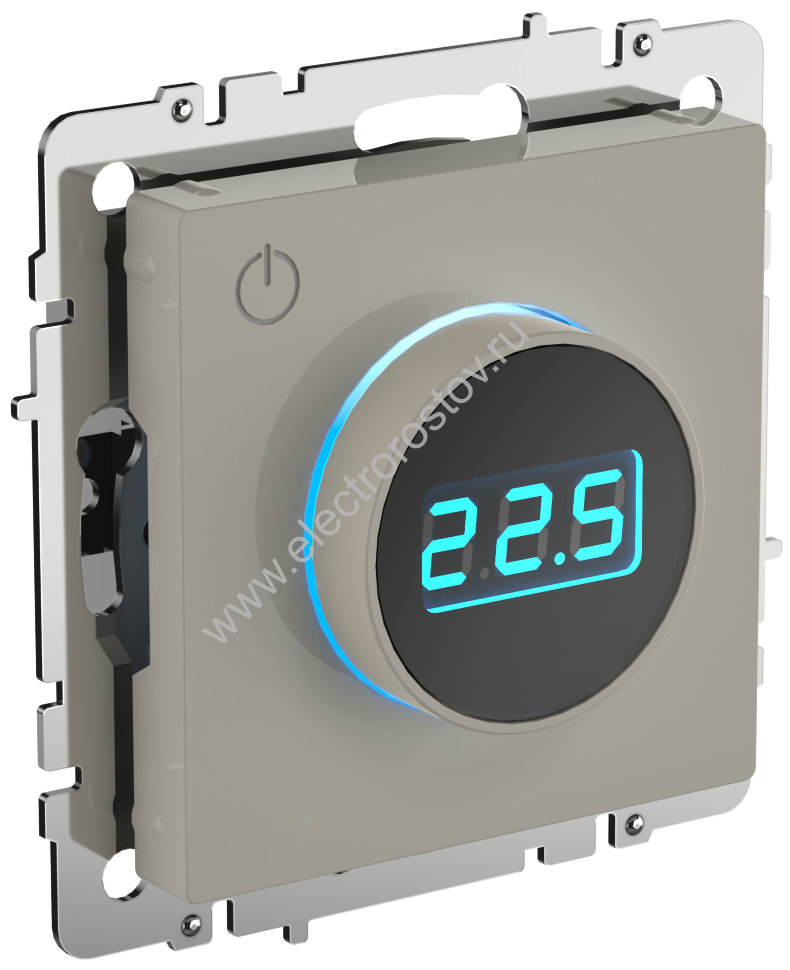 IEK BRITE BASE Бежевый Термостат электронный с инд. ТС10-1-БрКр (терморегулятор)