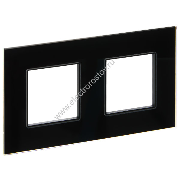IEK SKANDY Стекло Черный Рамка 2-ая SK-F22Bl