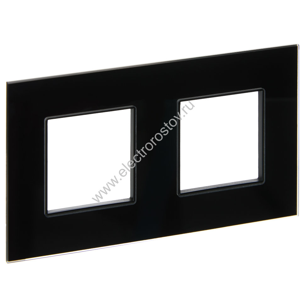 IEK SKANDY Стекло Черный Рамка 2-ая SK-F22Bl