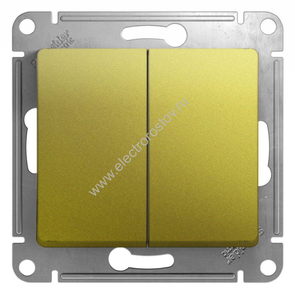 Glossa Фисташковый Выключатель 2-клавишный Schneider Electric