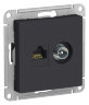 AtlasDesign Карбон Розетка двойная комп+ТВ, RJ45+TV, кат. 5e Schneider Electric