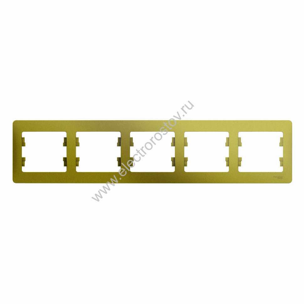Glossa Фисташковый Рамка 5-ая горизонтальная Schneider Electric