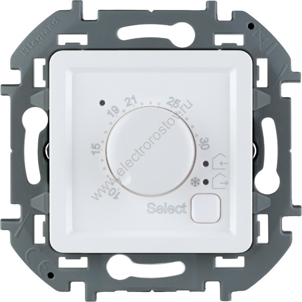 INSPIRIA Белый Термостат с внешним датчиком для тёплых полов Legrand